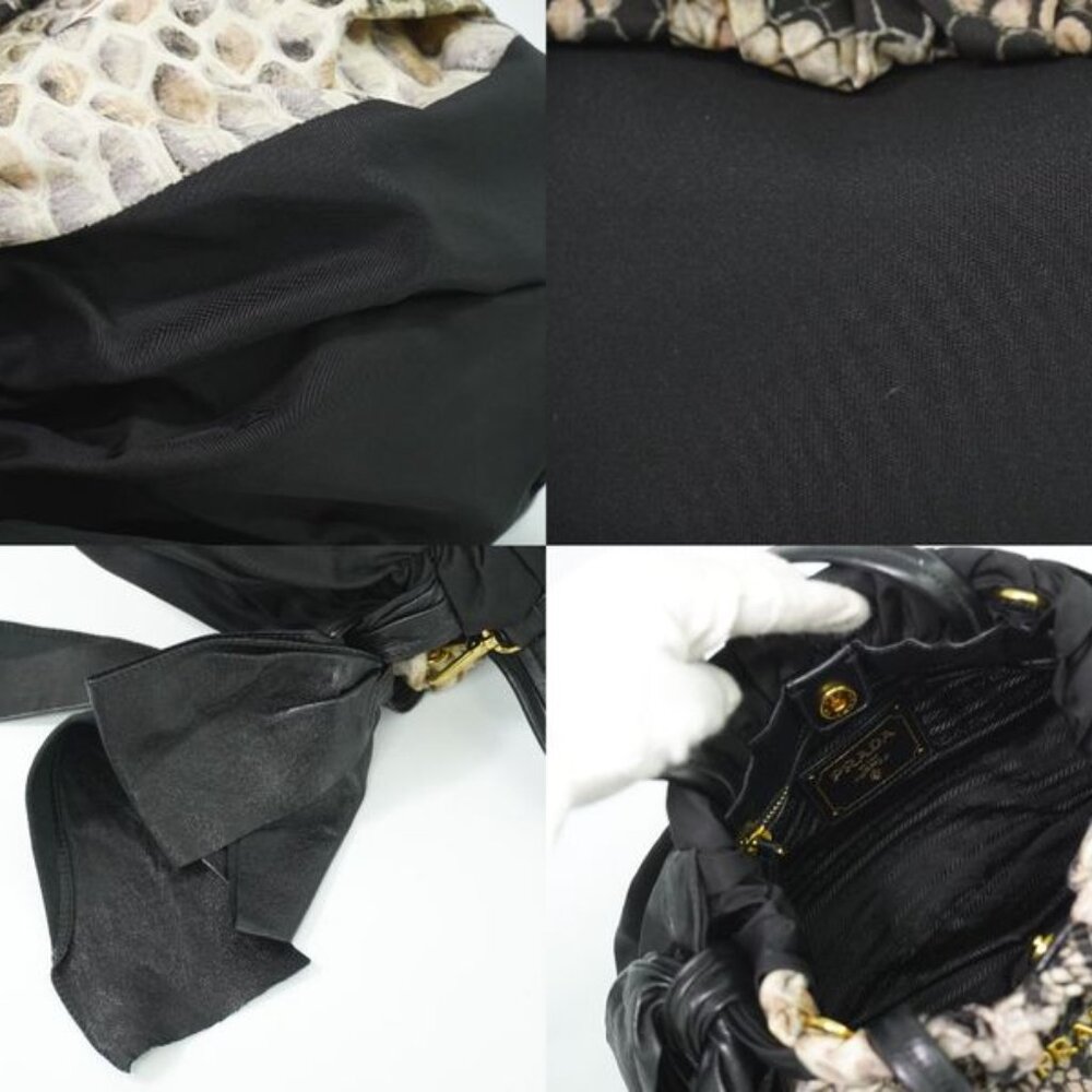 Prada Python Pattern 2-Way Shoulder Bag Handbag P… - image 7